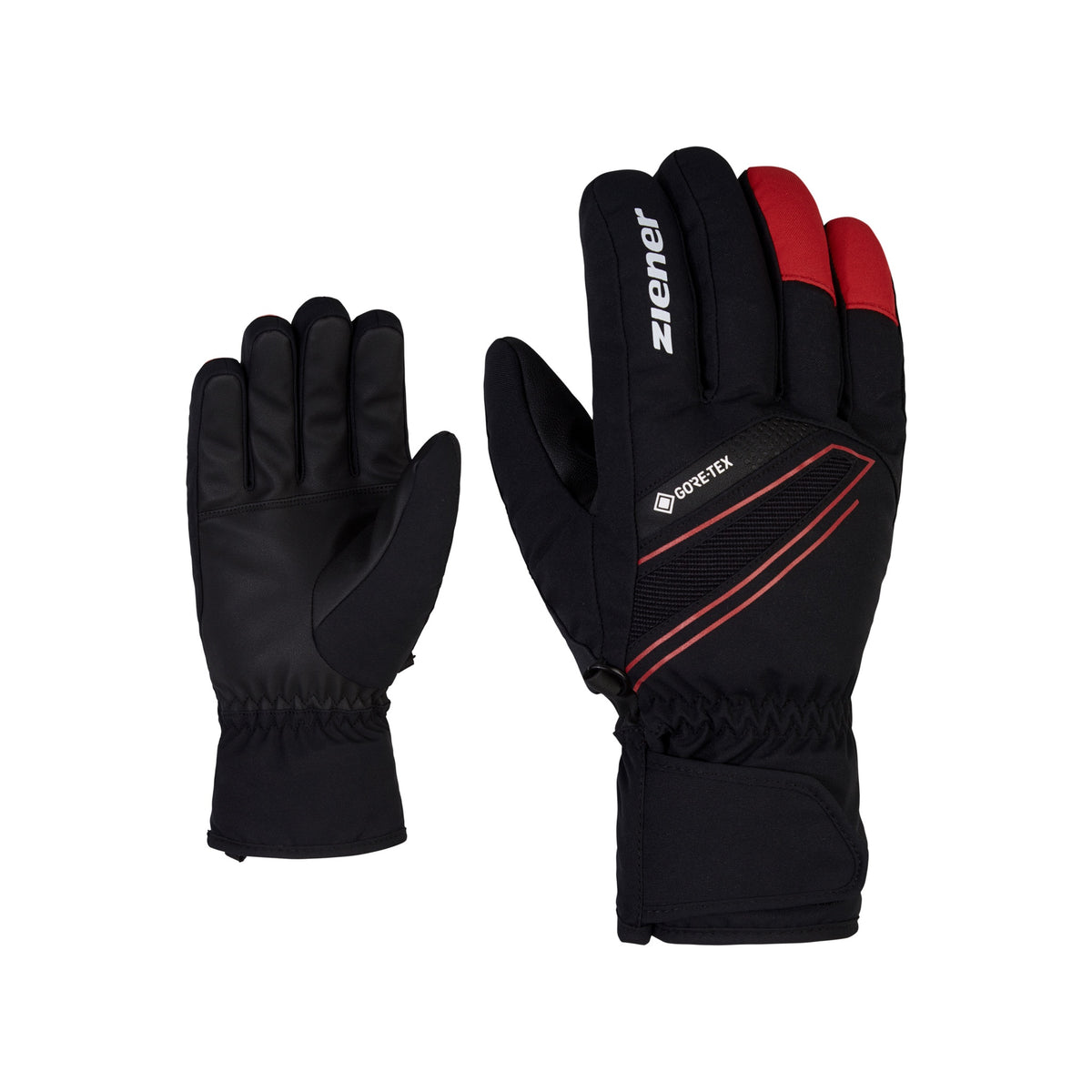 black. red