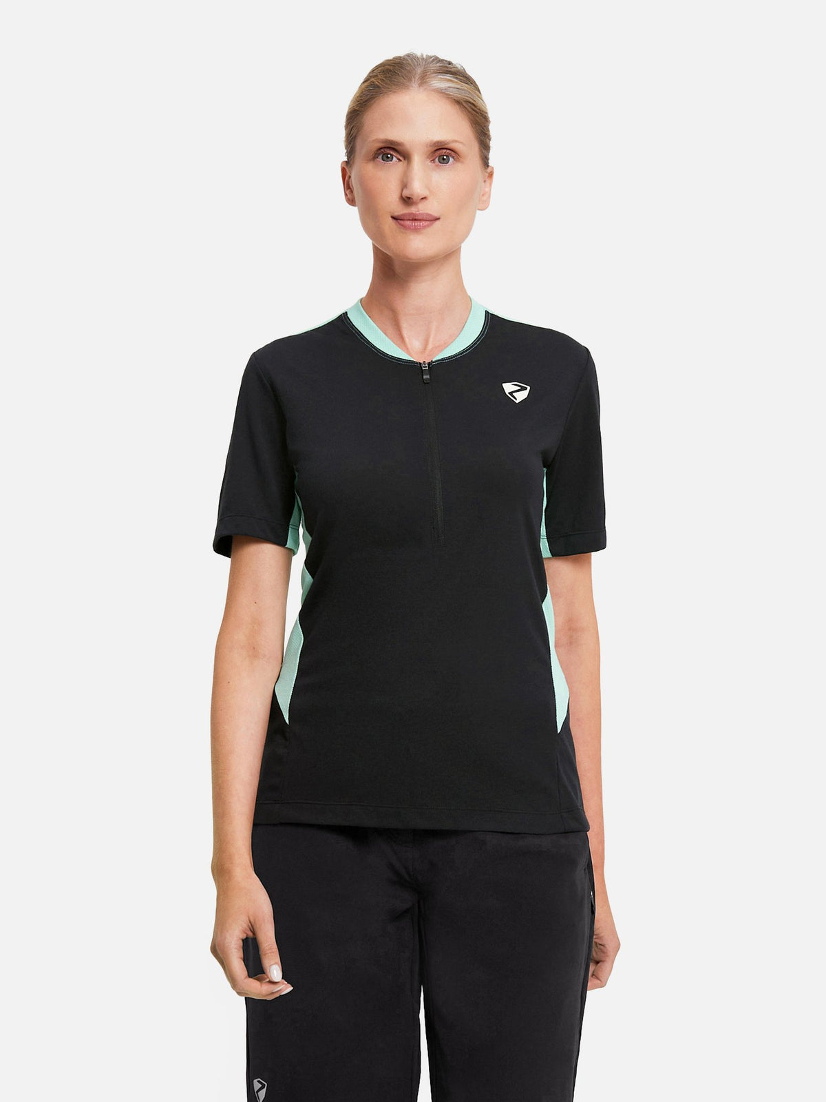 black.bright turquoise